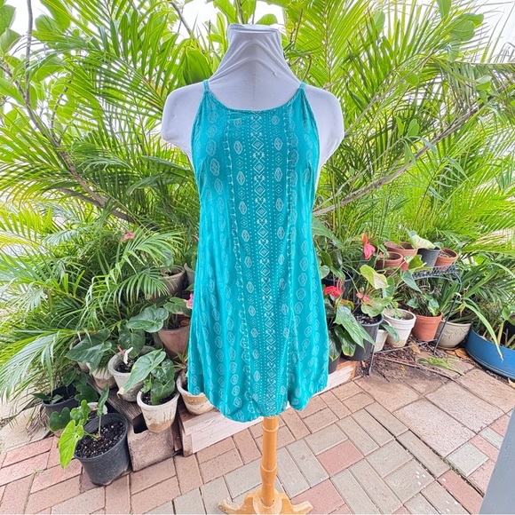 6 for $20❤️ super cute! Roxy Turquoise dress few mended holes - Picture 1 of 9